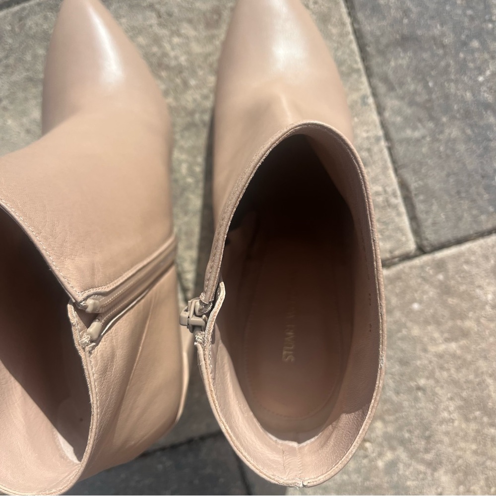 Stuart Weitzman Nude Heeled Boots size 10 - Picture 8 of 16